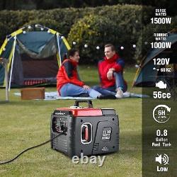 Portable 1500 Watts 4 Atteinte Inverter Générateur De Gaz Alimenté Rv Accueil Camping USA
