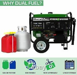 Portable Duromax 5250 Watt Dual Fuel Gas Propane Power Generator Xp5250eh Nouveau