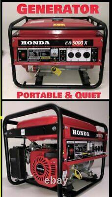 Puissant Quiet Honda Generator Home & Camping Portable Gas Backup Standby
